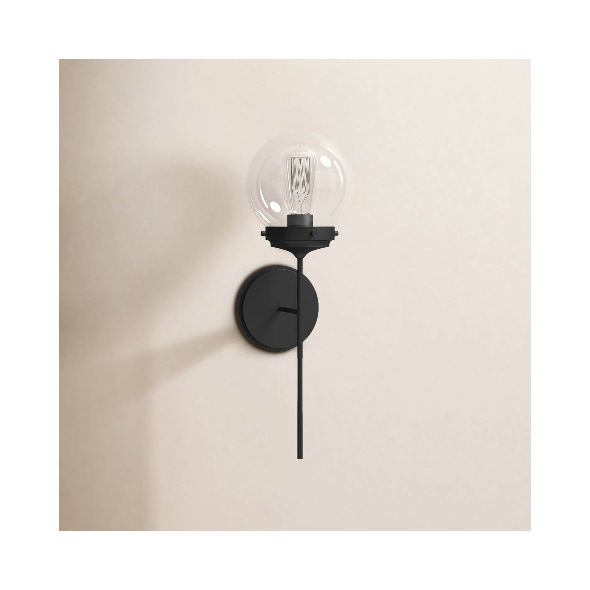 Aiden Single Light Glass Dimmable Wall Sconces, Oil Rubbed Bronze