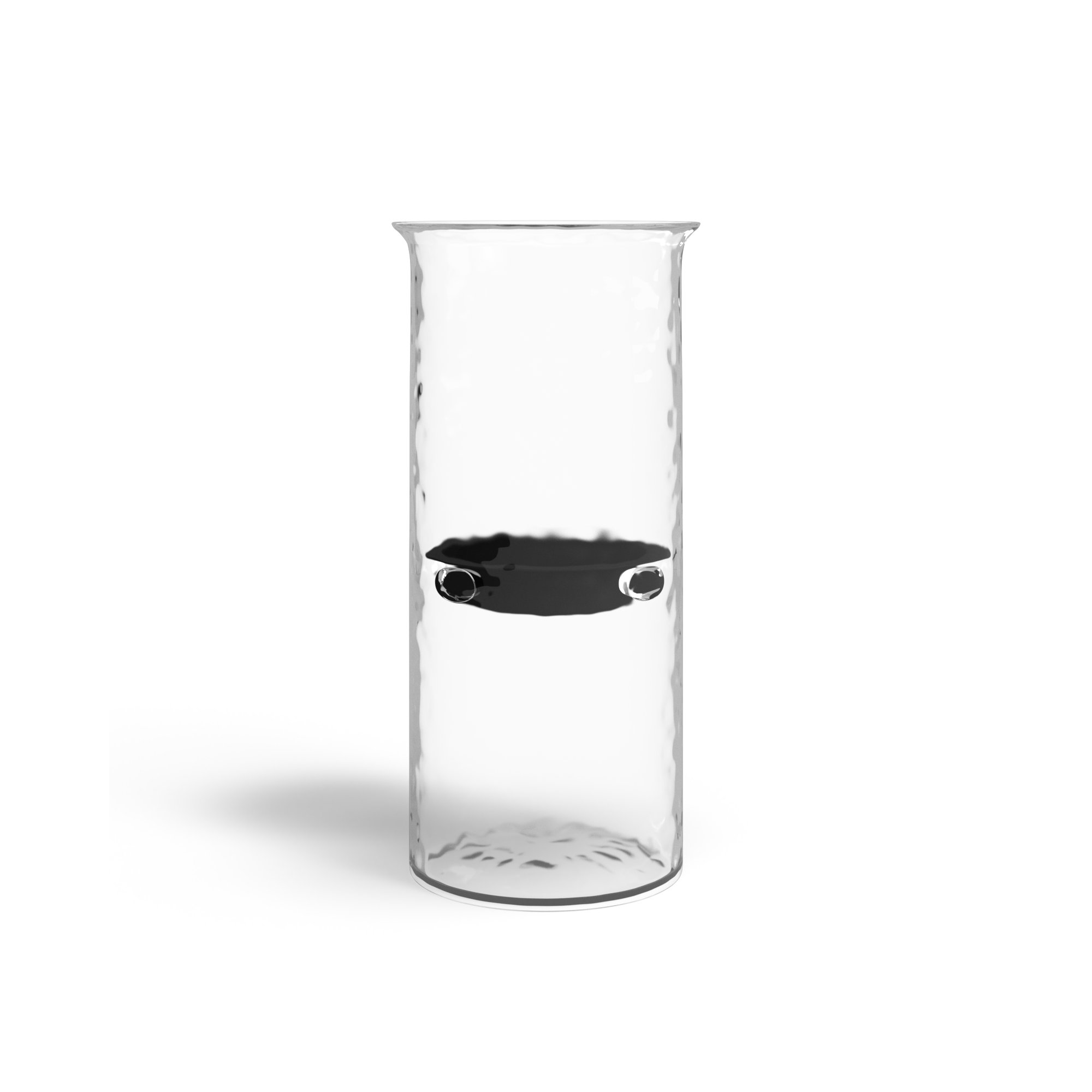Sakie Glass and Metal Hurricane, 12" H x 6" W x 6" D