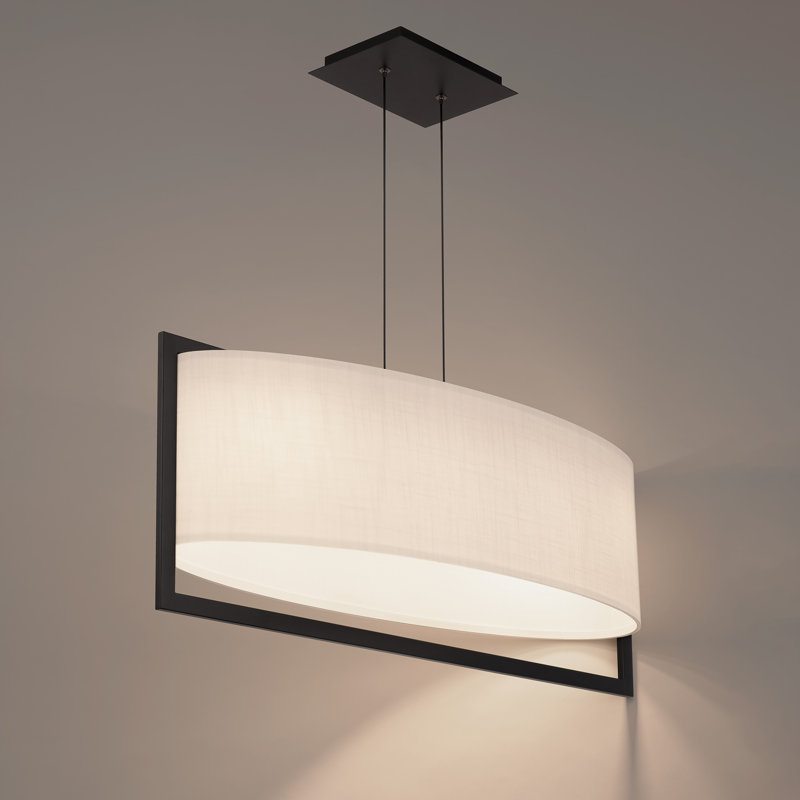 Park Avenue 1 - Light LED Drum Pendant, Black