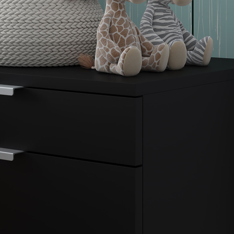 Marlyne 40cm W Bedside Table, Black