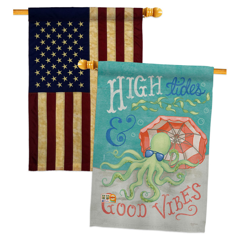 Drapeau de maison en polyester à 2 côtés 40 x 28 po