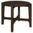 Round Solid Wood End Table, Dark Brown