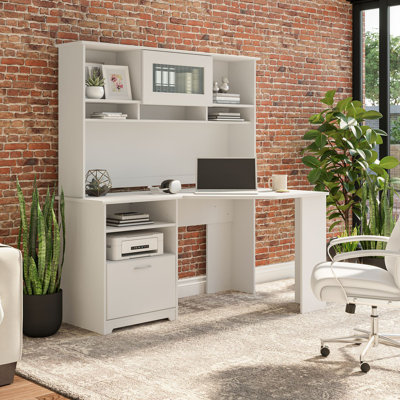 Bureau d'angle réversible avec clapier Ozro