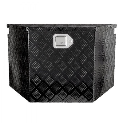 Trailer Tongue Box, Aluminum Alloy Diamond Plate Tongue Box Tool Chest, Heavy Duty Trailer Box Storage with Lock and Keys, Utility Trailer Tongue Box for Pickup Truck, RV, Trailer, 39"x16.5"x12"