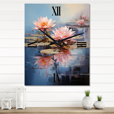 Nymphéas Claude Monets Series I - Horloge murale florale