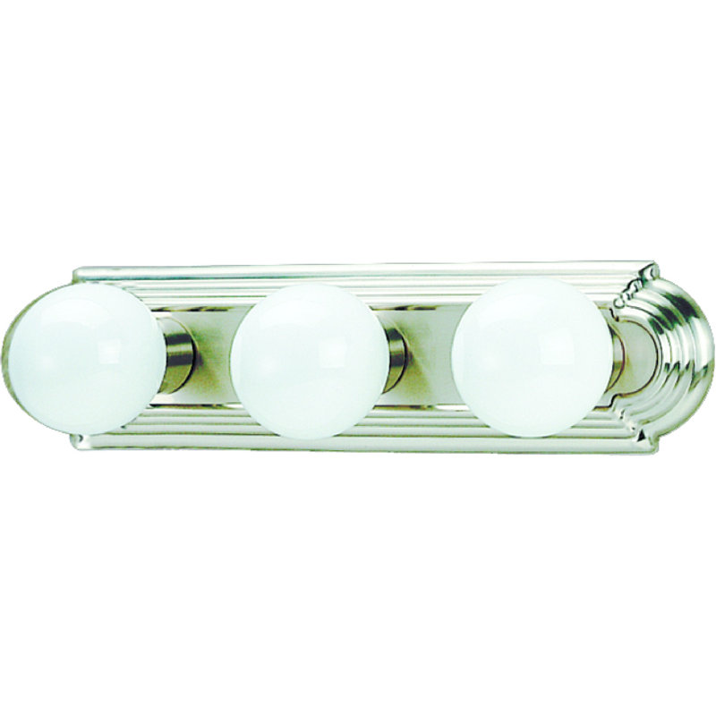 3-Light Indoor 18"W Brushed Nickel Wall Mount Vanity Light Bath Bar, Brushed Nickel