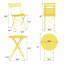 Ensemble bistro de patio pliant 3 pièces avec table et chaises - Mobilier d'extérieur résistant aux intempéries, structure en acier robuste pour balcon, cour ou jardin-89749245