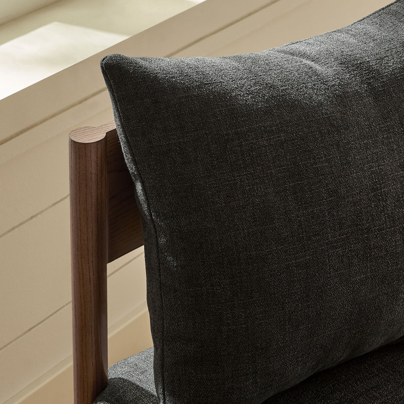 Chaise d'appoint en bois Remington, Gris anthracite