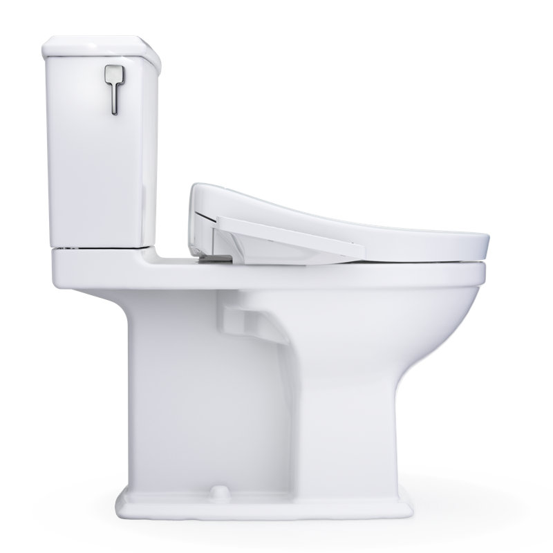 TOTO® WASHLET®+ Connelly® Two-Piece Elongated Dual Flush 1.28 and 0.9 GPF Toilet and WASHLET S2 Bidet Seat, Cotton White - MW4943346CEMFG#01