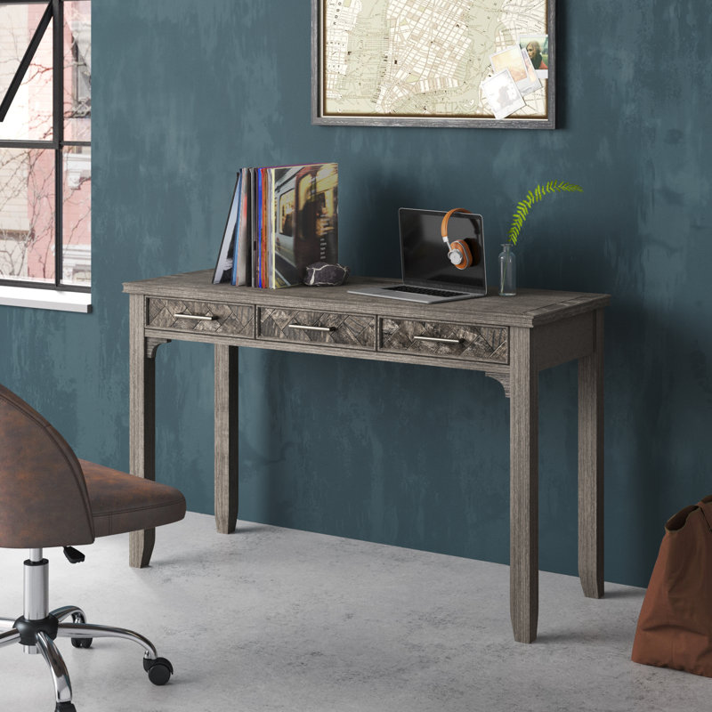 Itsham Desk with Built in Outlets, Gray