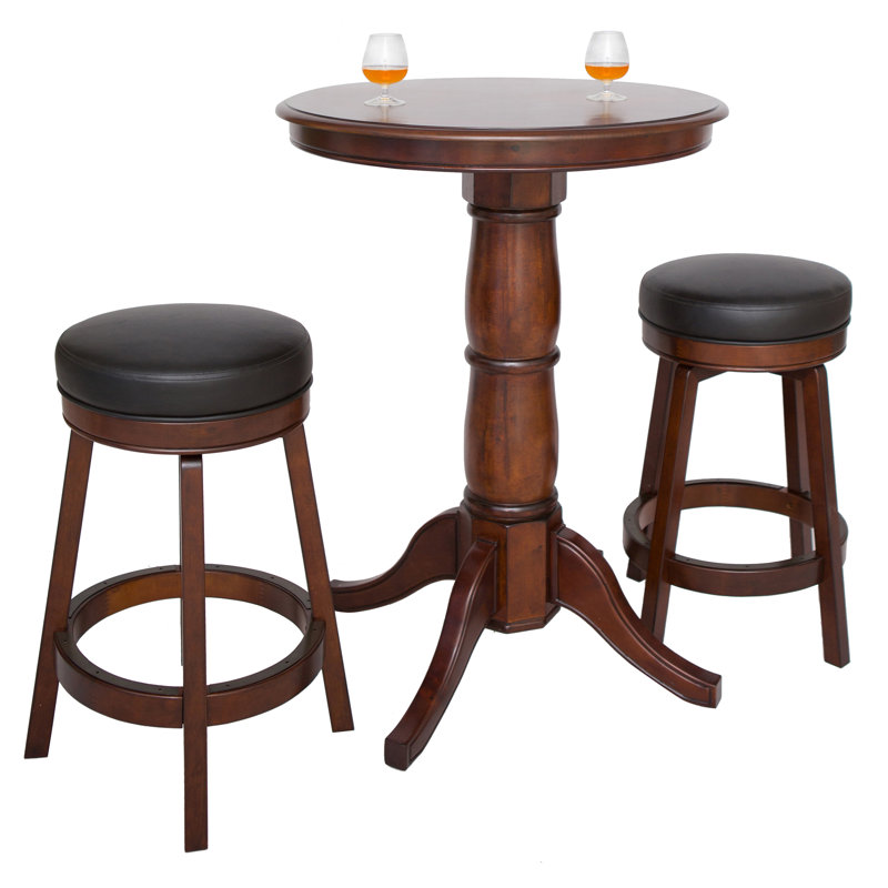 Ensemble de table de pub en bois franc 3 pièces oxford