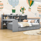 Assante Daybed with Integrated Desk and Built-in Storage Drawers