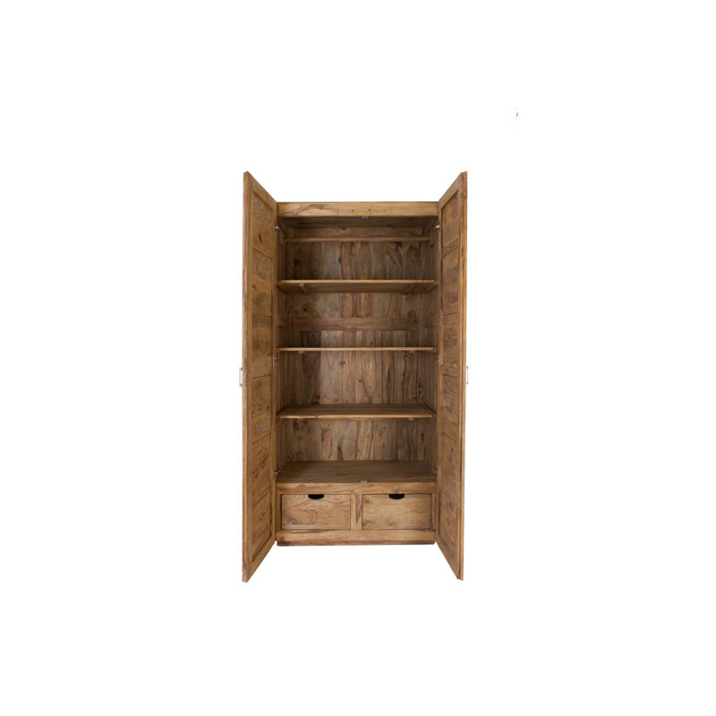 2 Door Solid Wood Wardrobe