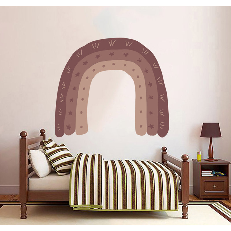 Adhésif décoratif arc-en-ciel Boho, H 46 po x l 50 po