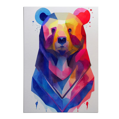 Splashed Bear No.1 Abstract - Wall Art