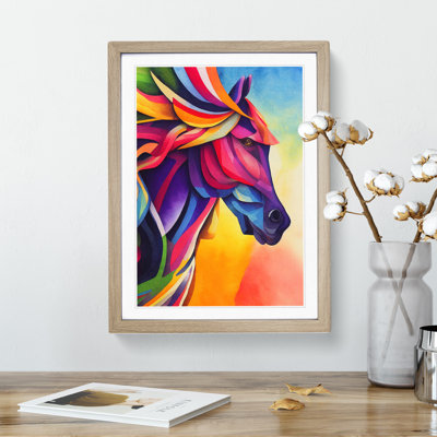 Horse Abstract No.3 1 Piece Single Picture Frame Wall Art