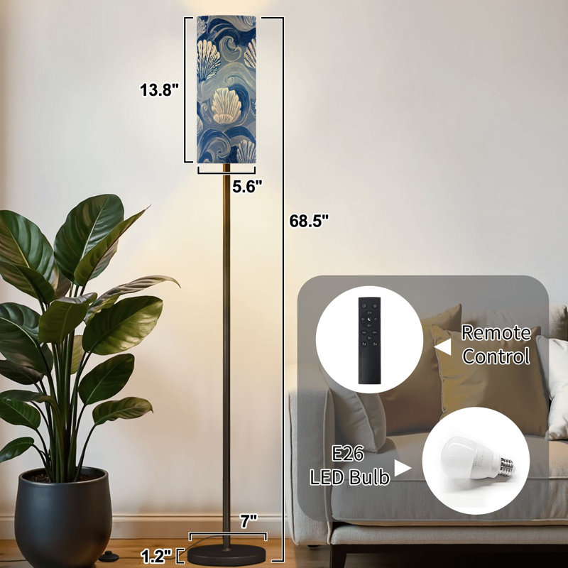 Lampe sur pied Seashell Ocean Waves Nautical