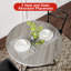 Ensemble table et chaises rondes 3 pièces pour 2 personnes, table compacte en MDF avec structure en acier massif et 2 chaises rembourrées, mobilier de cuisine gain de place pour appartements et studios