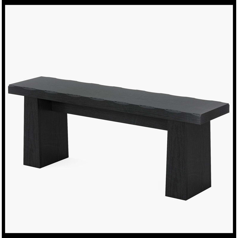 47" Entryway Bench, Wooden Dining Table Bench End Of Bed Bench, Black