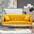 Velvet Upholstered Split Back Convertible Futon Sofa Bed With Two Pillows-805220112