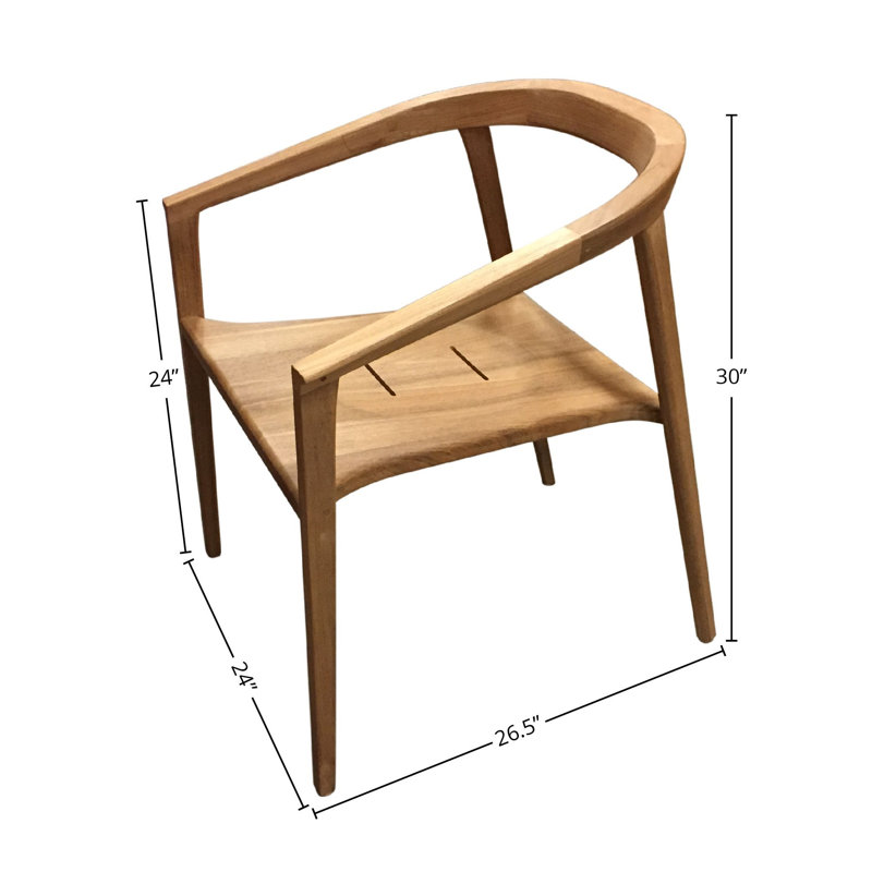 Fauteuil d'extérieur en teck Spence