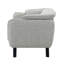 Fauteuil bouclé gris clair