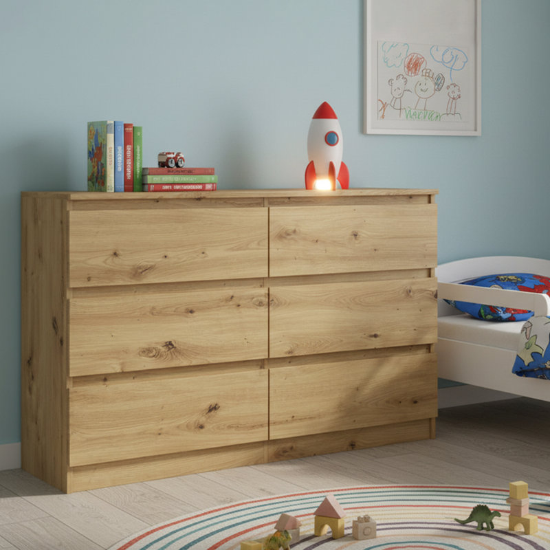 138cm W 6 - Drawer Chest of Drawers