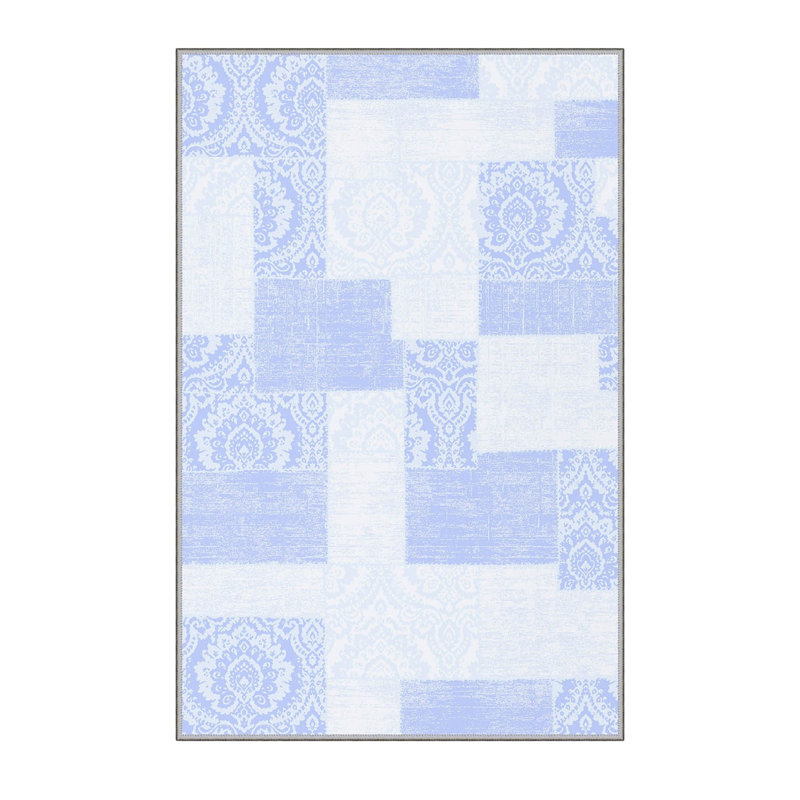 Stylish Woven Carpet (3.9 x 4.0 ft), 100% Polyester, Pile Height: 0.3 in | Antibacterial & Non-Slip Underside, 3D Digital Printing | Machine Washable, Perfect for Home Décor, Living Room & Bedroom Use