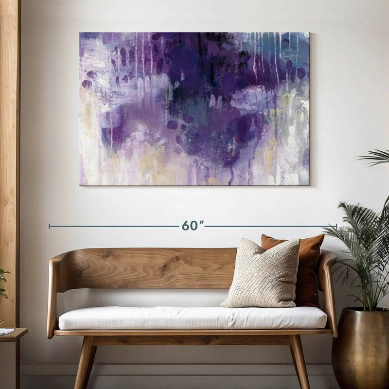 Pluie violette Avery, H 32 po x l 48 po