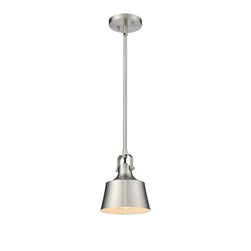 Luminaire suspendu conique à 1 lumière Provin, Argent