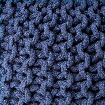 Pouf rond en tricot de coton - 20x20 repose-pieds supplémentaire pour la chambre de bébé | Coton | Citrouille