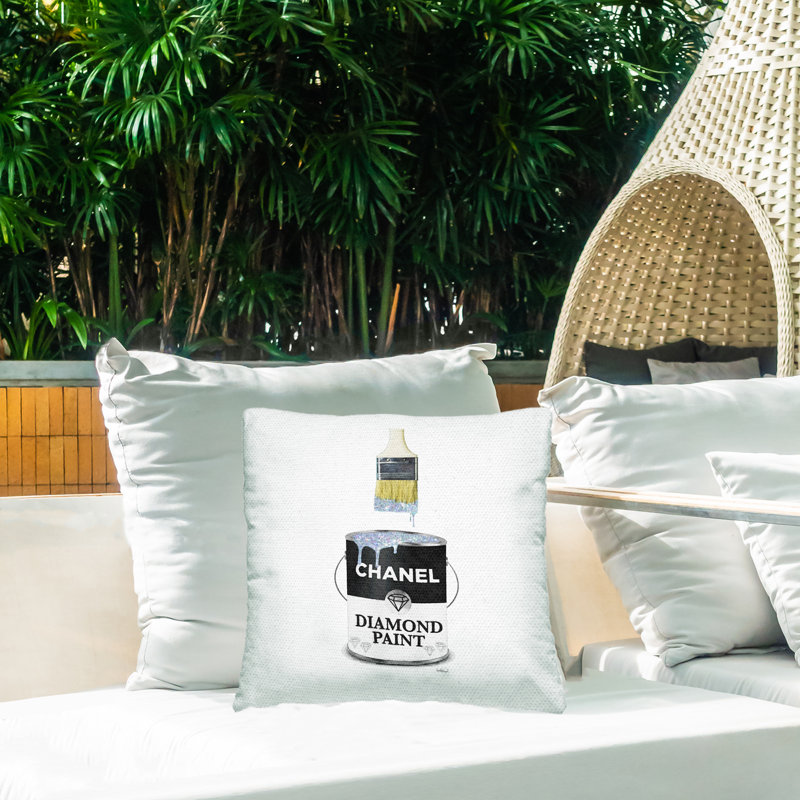 Coussin d'extérieur Stupell Industries Twinkling Glam Paint Can par Amanda Greenwood