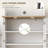 Versatile Kitchen Storage Cabinet with Hutch and Adjustable Shelves for Organized Dining Room