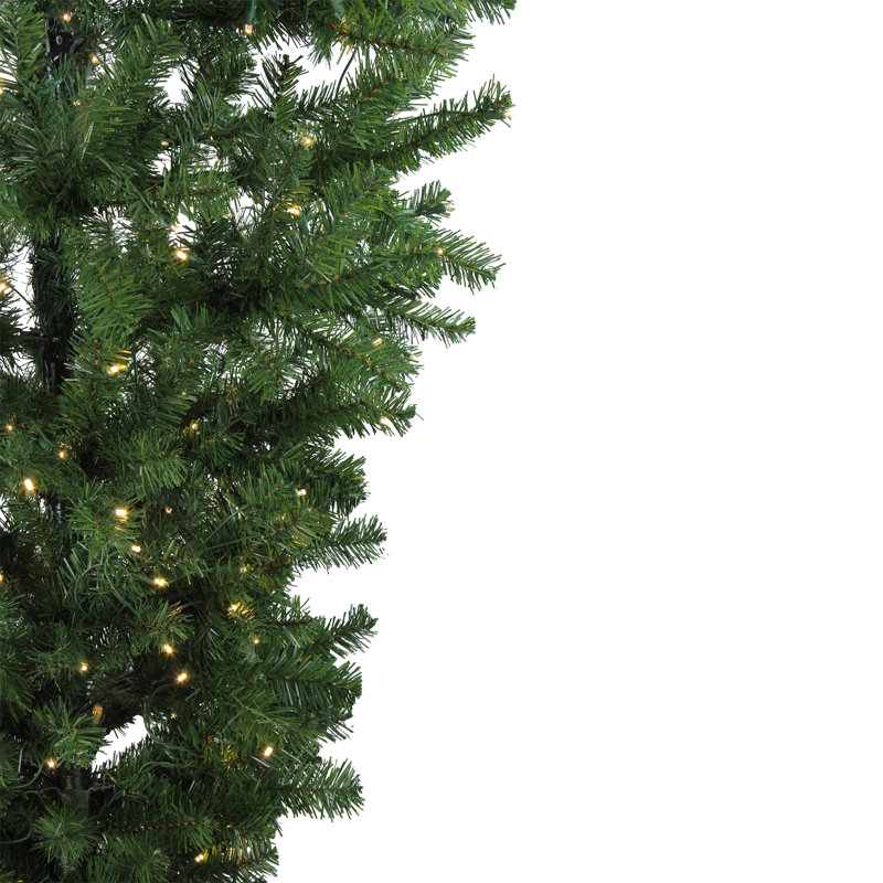 7.5' Pre-Lit Green Spruce Artificial Upside Down Christmas Tree - Warm White LED Lights