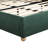 Queen Size Upholstered Platform Bed Frame With Rounded Corners Curved Headboard, Wooden Slats, Oak Solid Wood Legs, Chenille Fabric, No Box Spring Needed, Easy Assembly, Olive Green-354992122-360757090