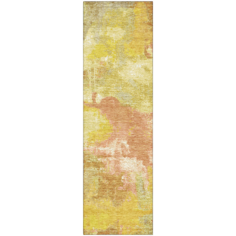 Premium Machine Washable Bucz AMF1738 Modern Rug, Runner 2'3" x 7'6"
