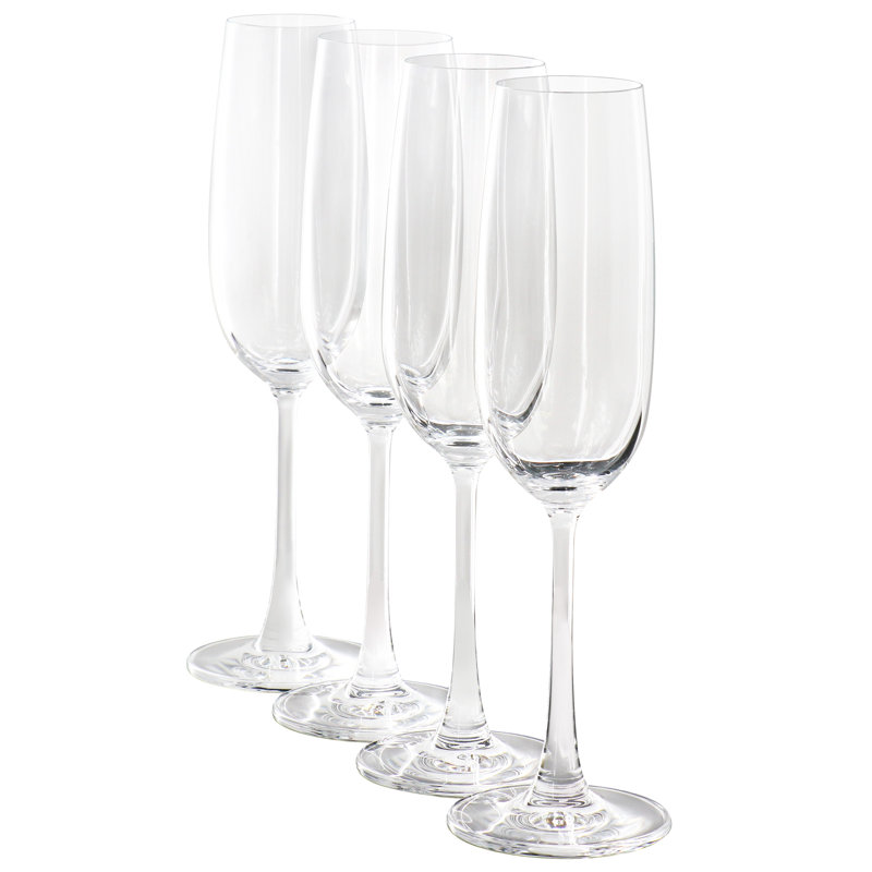 Ensemble de 4 flûtes en verre transparent de 7,3 onces Martha Stewart