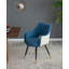 Ensemble de 2 chaises d'appoint en tissu avec pieds en fer et sièges en velours bicolore pour une utilisation polyvalente à la maison