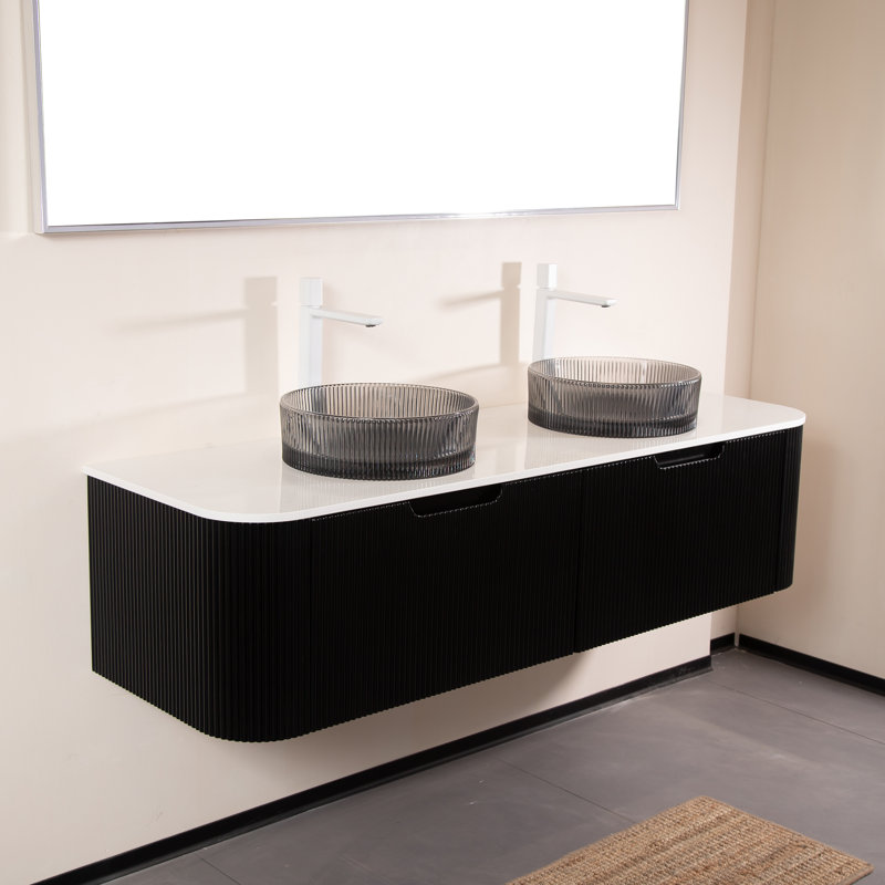 Meuble-lavabo de salle de bain mural 60 po Dina