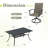 Petterson 6 Person Rectangular Patio Dining Set With Stackable PVC-coated polyester Chair-573861965