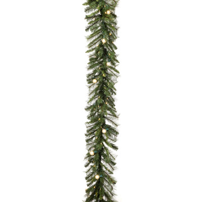 PVC Greenery 108" Pre-Lit Christmas Garland