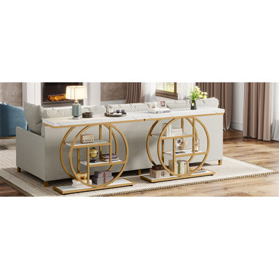 41.34'' Marble Top Console Table
