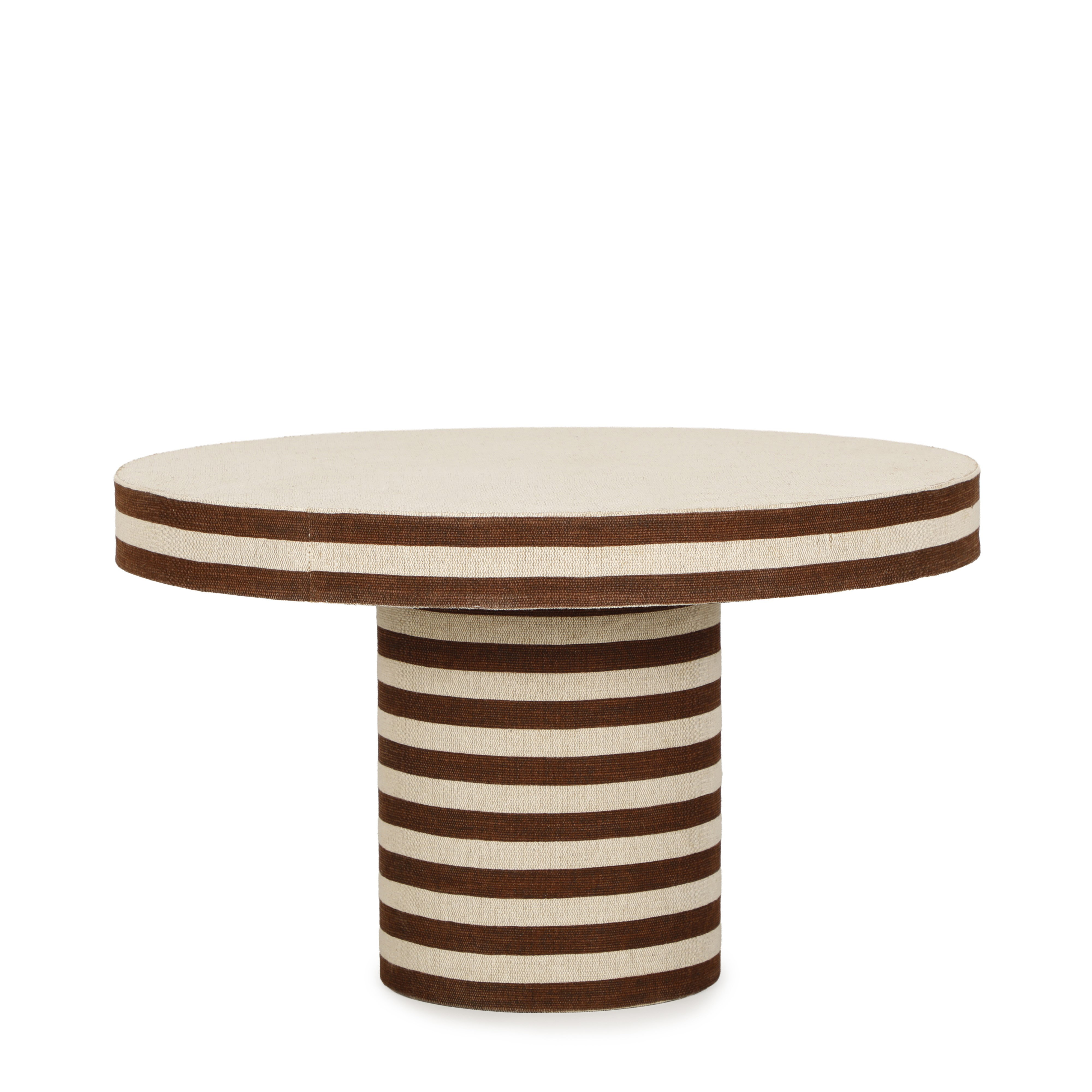 East Urban Home Lyra Natural Striped Cotton Jute Designer Coffee Table ...