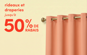 rideaux et draperies en solde