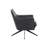 28.5'' Wide Genuine Leather Cowhide Swivel Lounge Chair - Black-1442589693