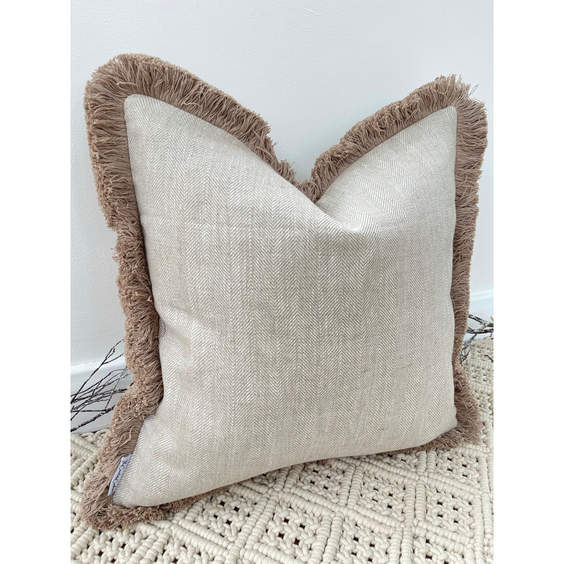 Abstract Brown Square Cushion Cover