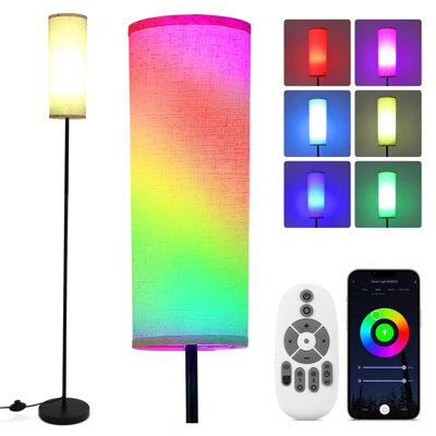 Lampe sur pied pour salon, fonctionne avec Alexa et Google Home