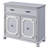 2-Door Accent Cabinet With 1 Drawer Grey Sideboard Metal Sideboard