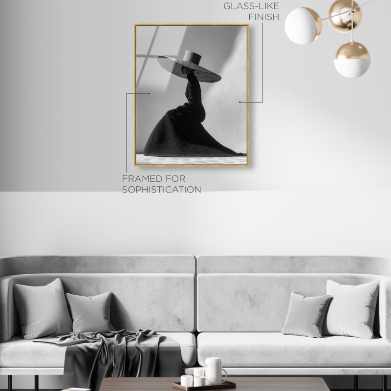 Monumental Modesty I Print, 31"H x 25"W, Gold Floater Frame