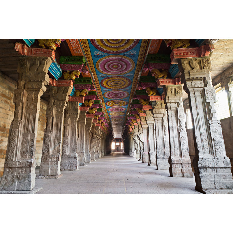 Inside Meenakshi Temple - Wrapped Canvas Print, 20cm H x 30cm W x 3.8cm D